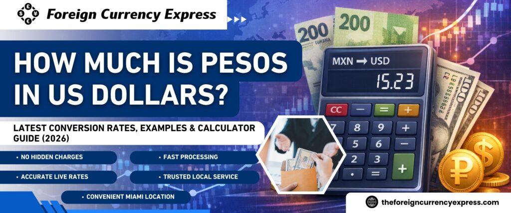 How Much Is Pesos in US Dollars? Latest Conversion Rates, Examples & Calculator Guide (2026)