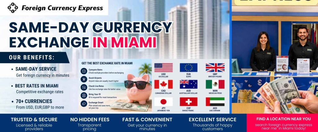 Last-Minute Mother’s Day in Miami? Same-Day Currency Exchange!