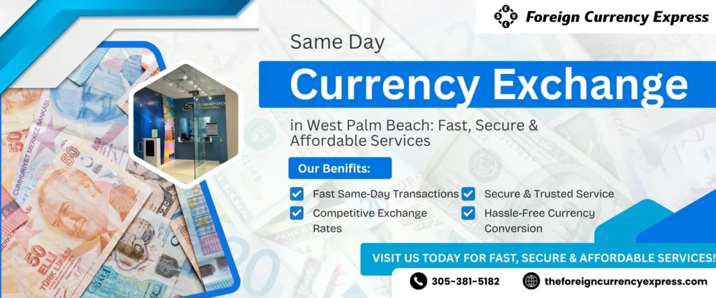 Same Day Currency Exchange in West Palm Beach: Fast, Secure & Affordable Services