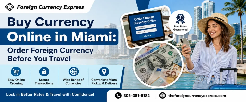 Buy Currency Online in Miami: Order Foreign Currency Before You Travel
