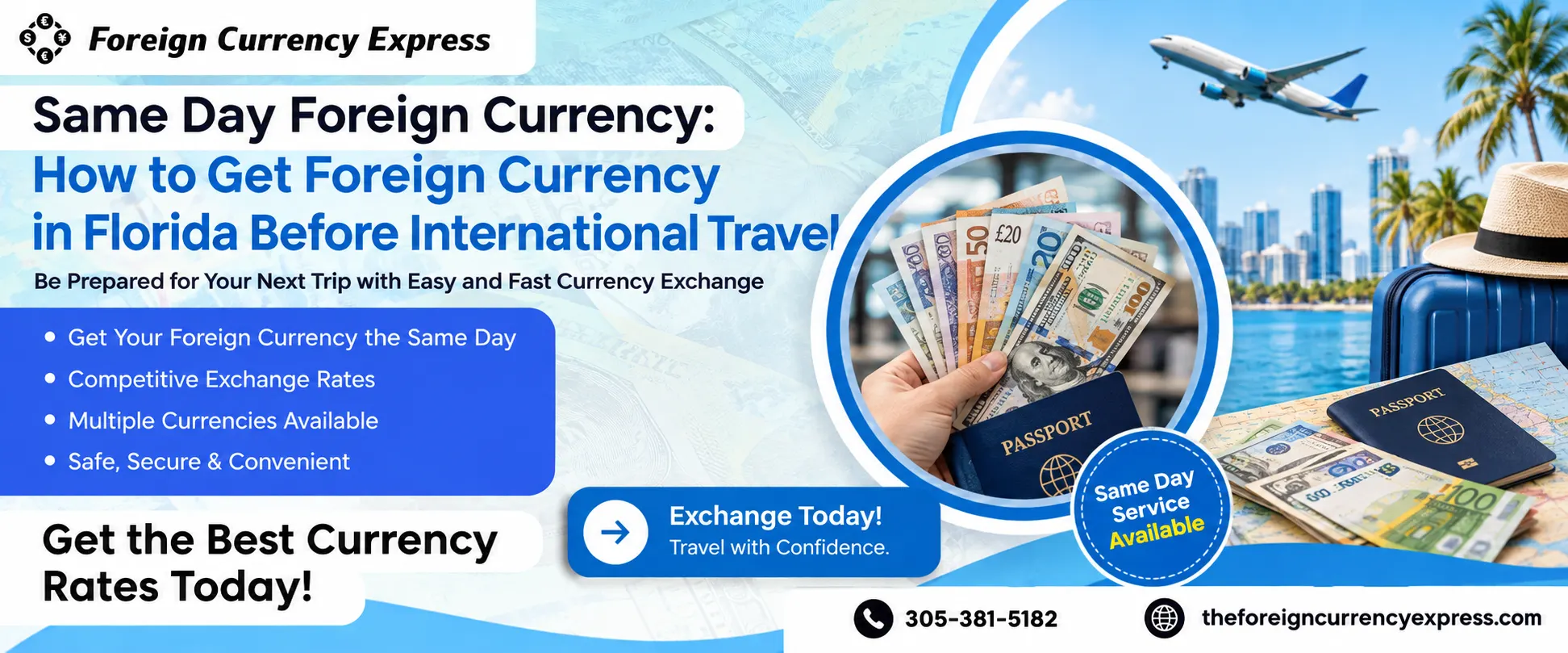 Same Day Foreign Currency: How to Get Foreign Currency in Florida Before International Travel